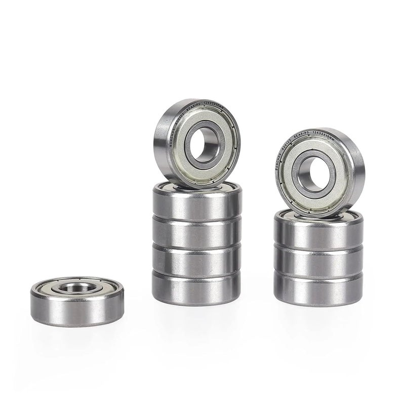 Silver 608 8X22X7Mm Abec 5 Deep Groove Ball Bearing 10Pcs Set Zz 2Rs Metal Seal